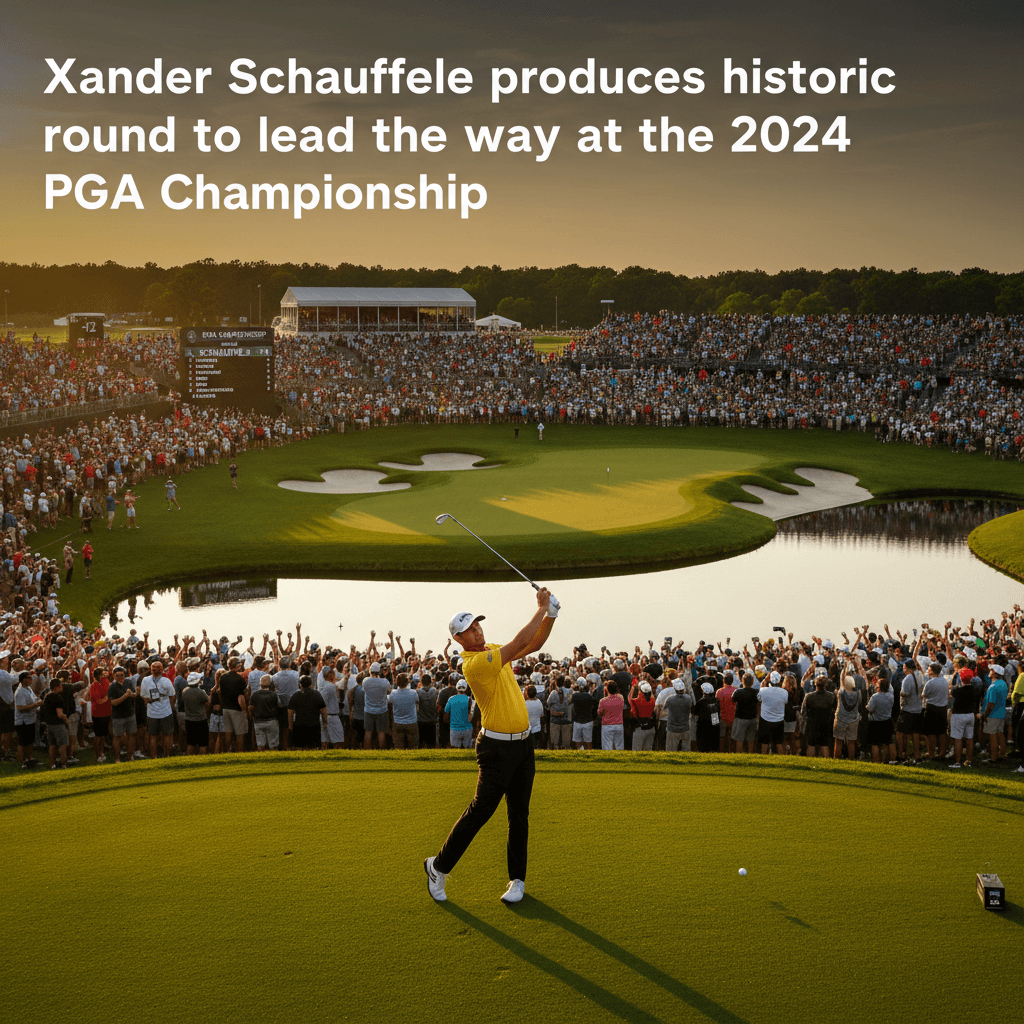 Xander Schauffele produces historic round to lead the way at the 2024 PGA Championship